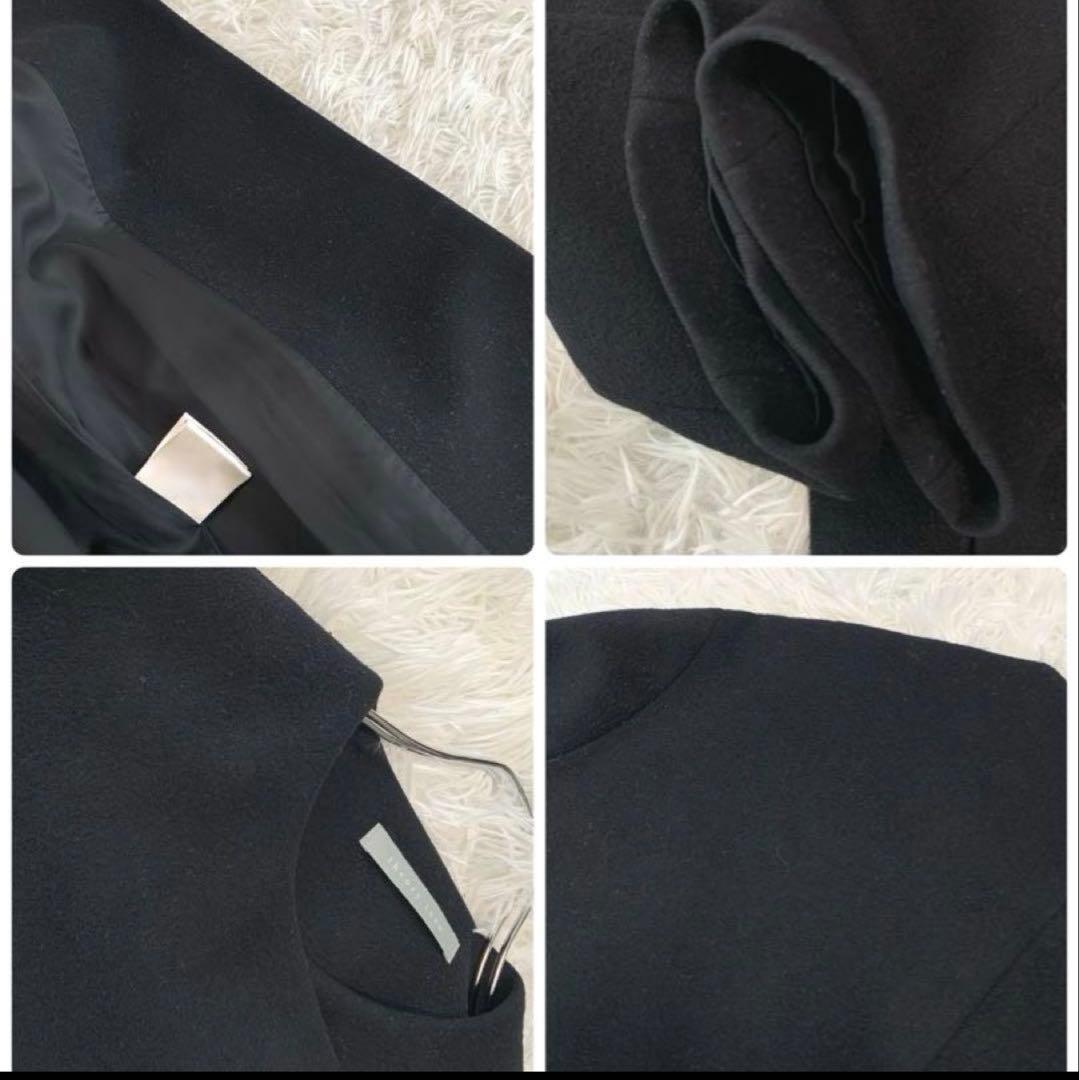 セオリーリュクスSEEK WOOL/MITCHELLロングコート黒36/日本製