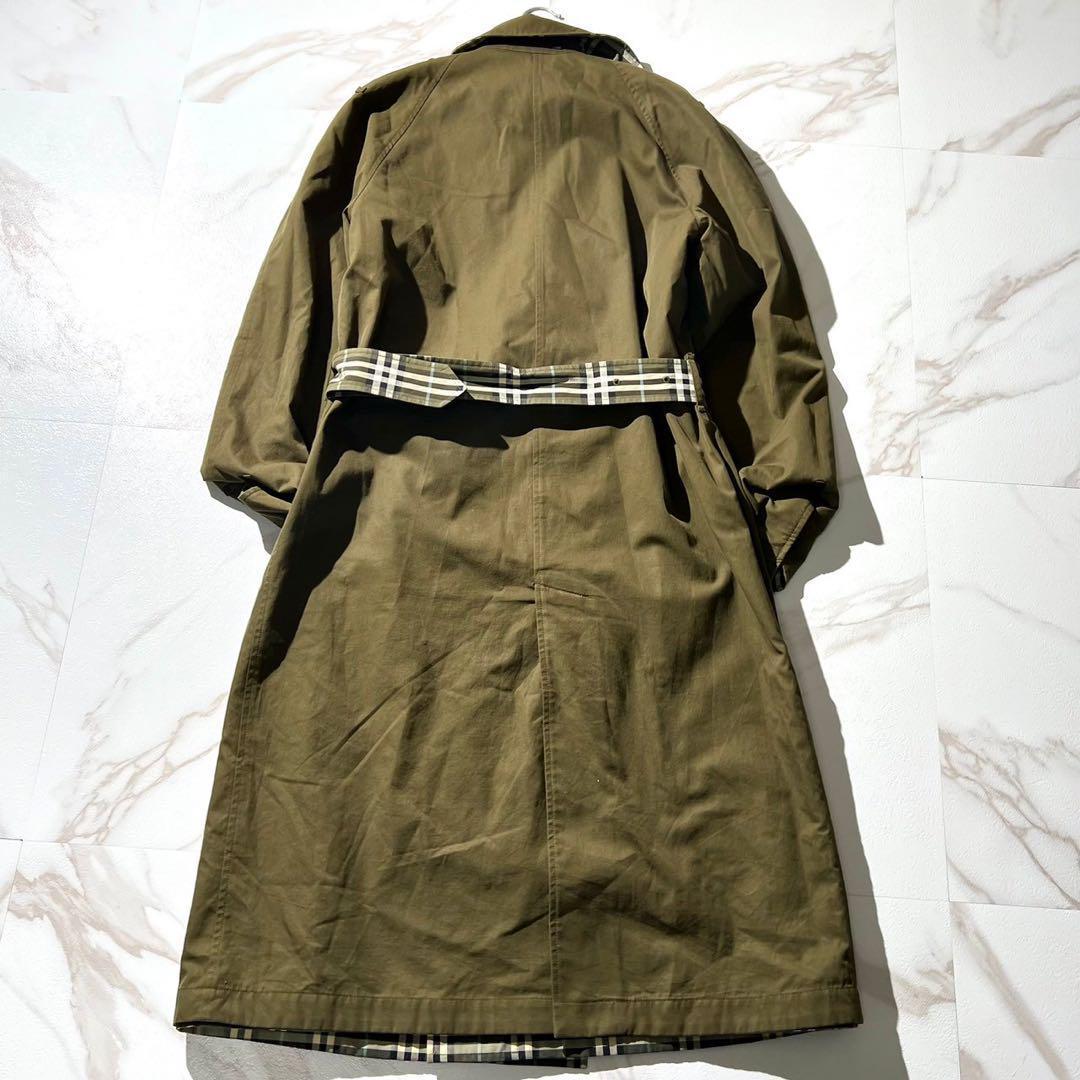 希少 BURBERRY バーバリー　リバーシブル　チェック　ロゴ　トレンチコート