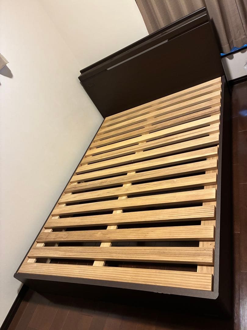 さらにお値下げ★FranceBed セミダブルベッドフレーム ダークブラウン