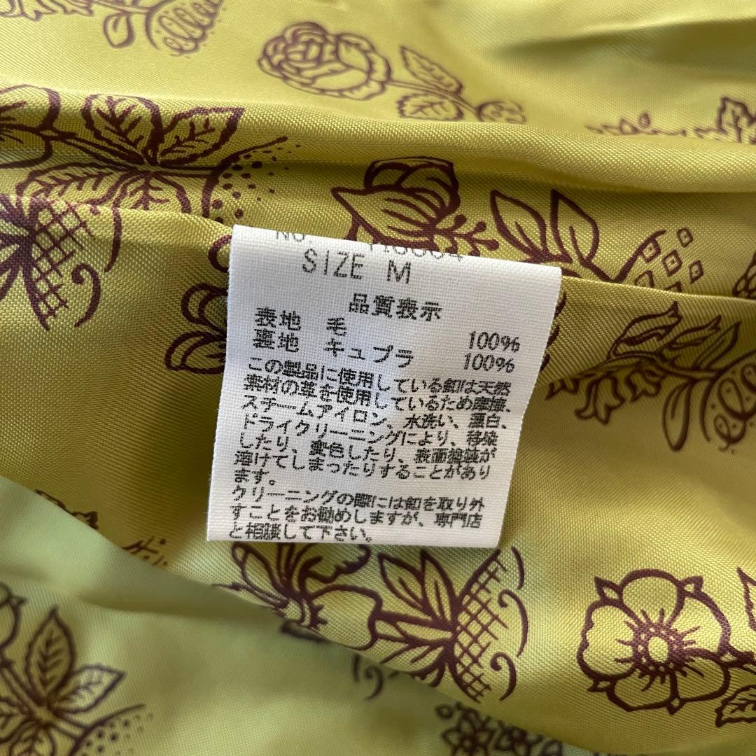 YOSHIYA KEIKO バイカラー　マルチカラー　くるみボタン　コート