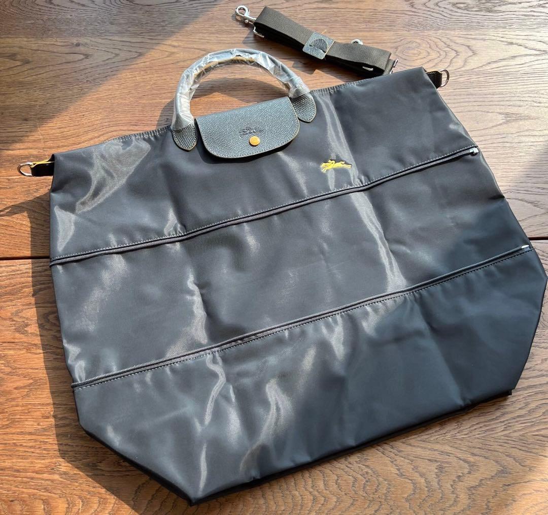 ロンシャン ルプリアージュ 拡張 大容量 ボストン 旅行　黒　ブラックhow