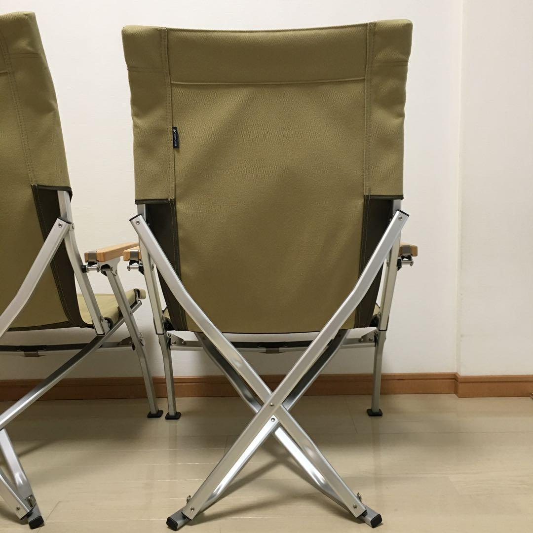 【室内利用のみ・ケース未使用】スノーピーク ローチェア30 カーキ 2脚セット