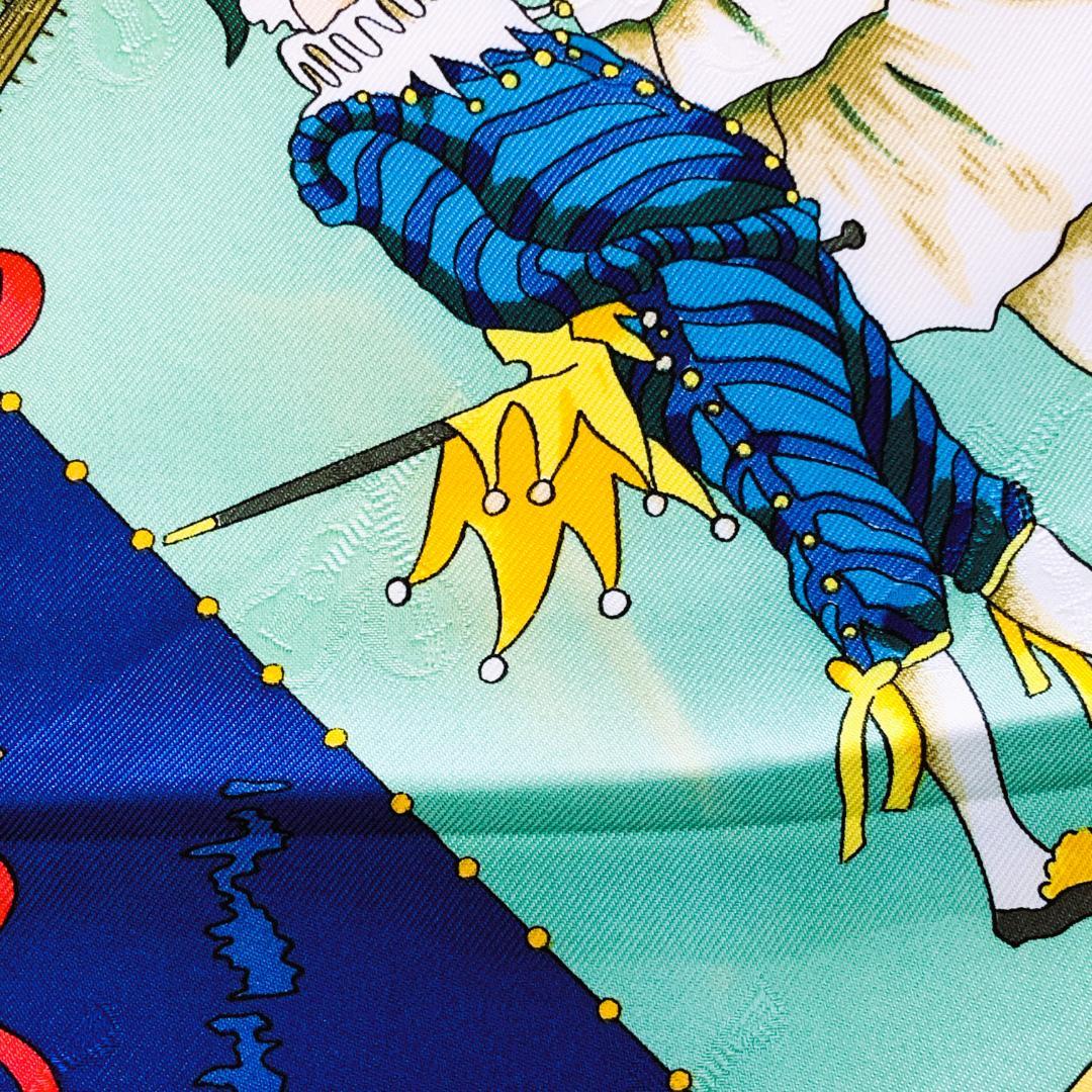 HERMES エルメス カレ90 ヴェニスのカーニバル スカーフ タグ付き