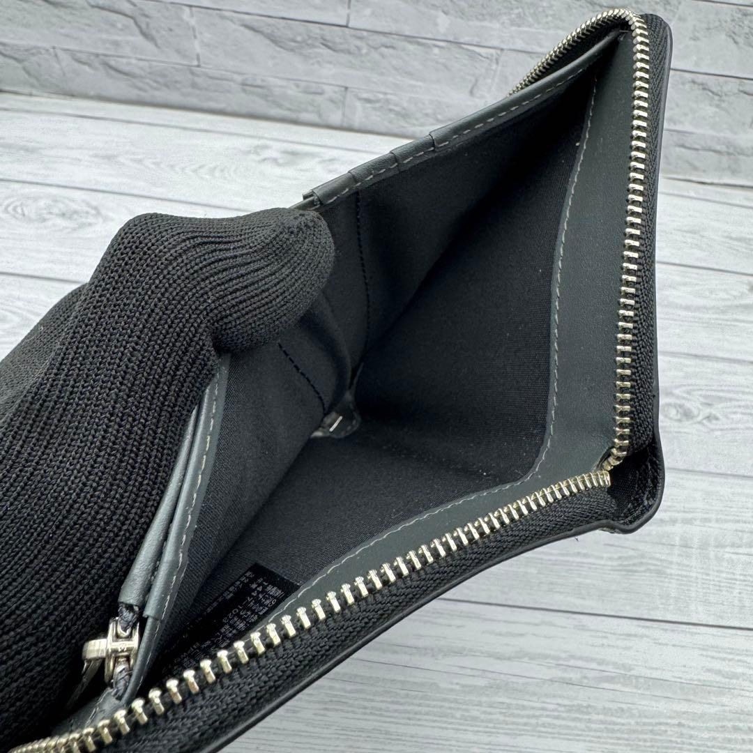 【極美品】ポールスミス バイカラー ラウンドファスナー　長財布 　ブラック
