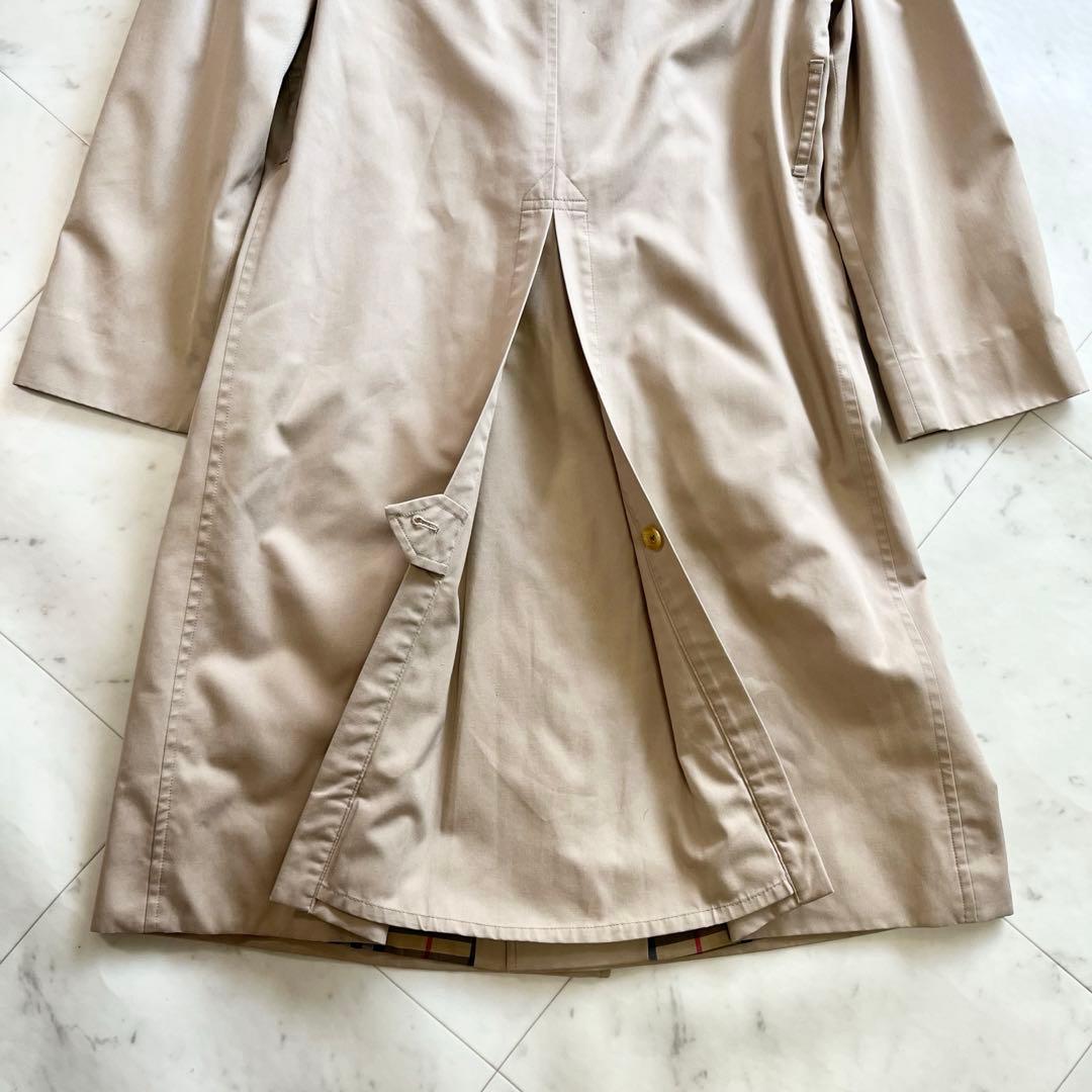美品 Burberry ノバチェック ロングコート Aラインシルエット ベージュ