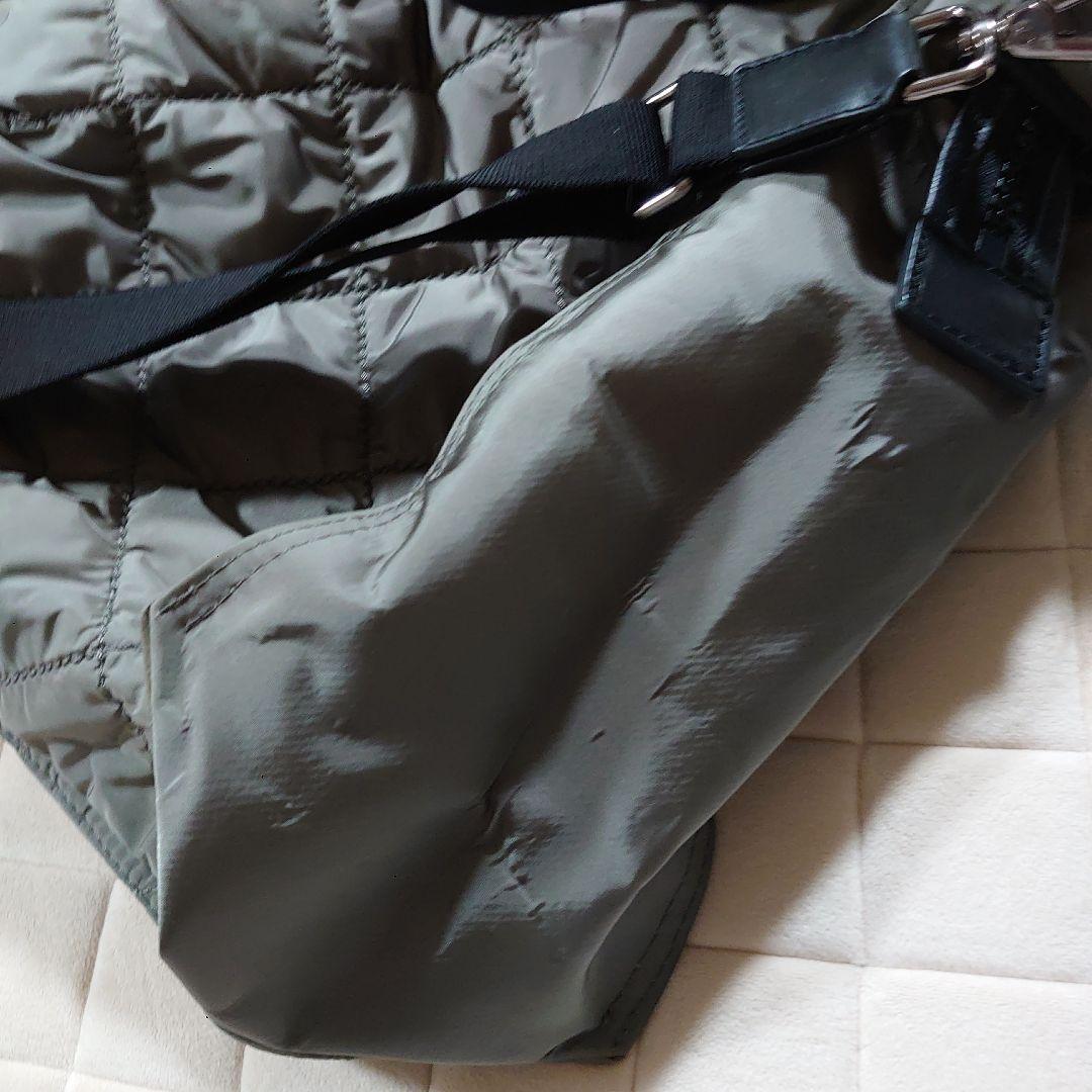 タイムセールMONCLERグレー キルティング トートバッグ