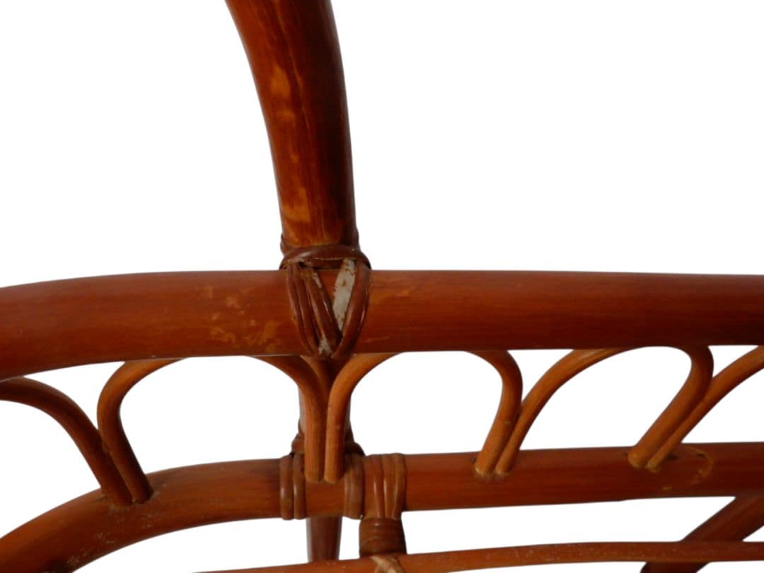 【美品】ラタン 藤 キャリーワゴン ランドリーラック