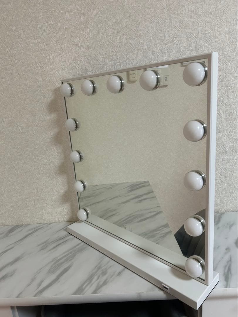 フランフラン　エルドラド　ハリウッドミラー　ホワイト　女優ミラー　卓上