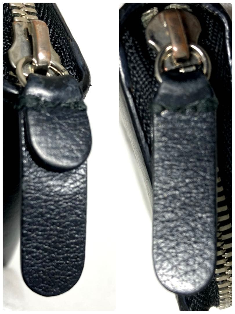 良品　バレンシアガ　レザー　カードケース　ケース　ブラック系