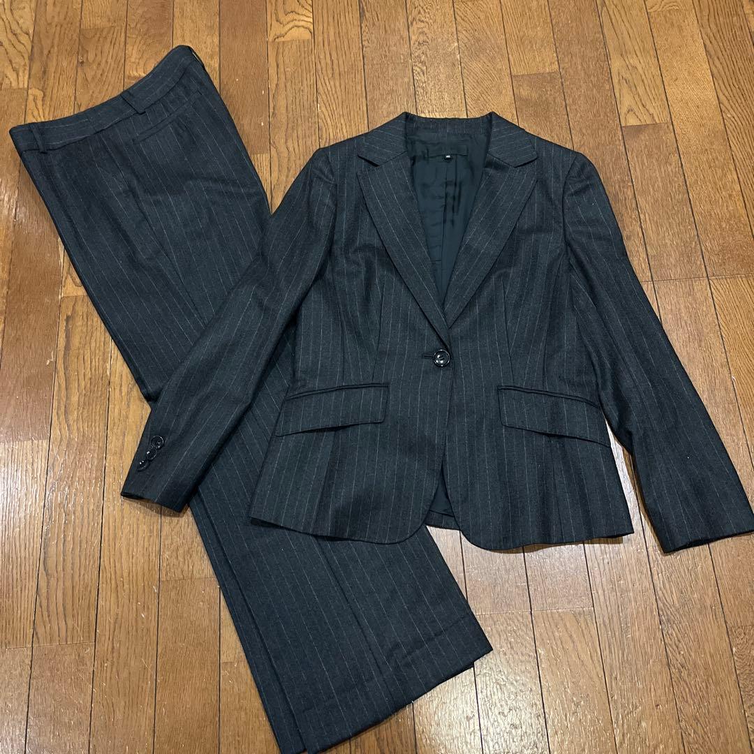 ICB ストライプ ウール パンツスーツ 40