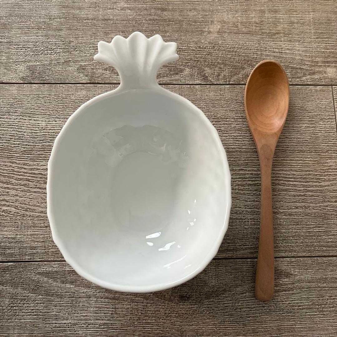 2点　フランス　リモージュ　パイナップル　ボウル　スープ　サラダ