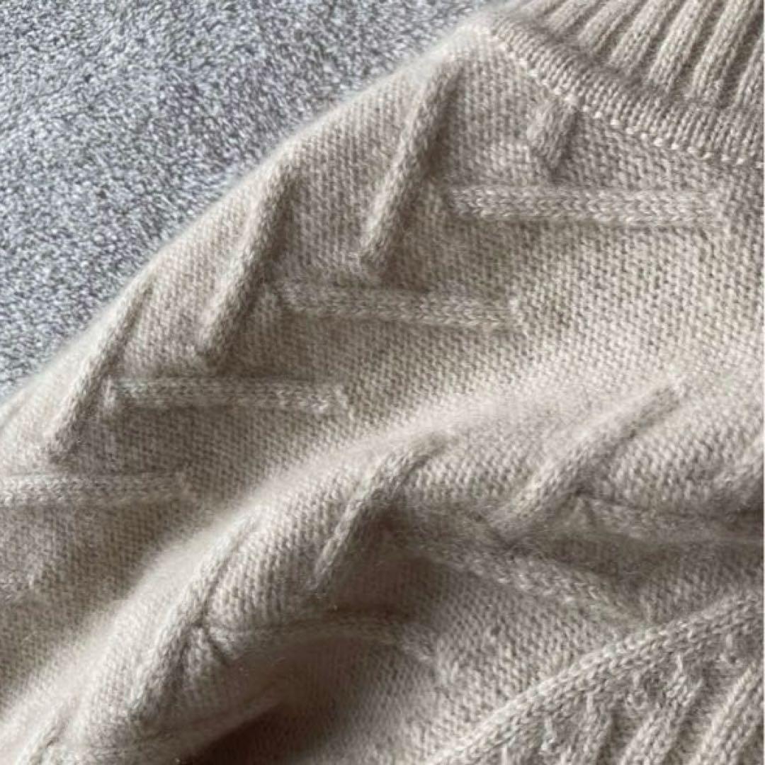 ヴェンティウーノ＊最高級起毛感 カシミヤ100% ゆるいハイネックニット＊