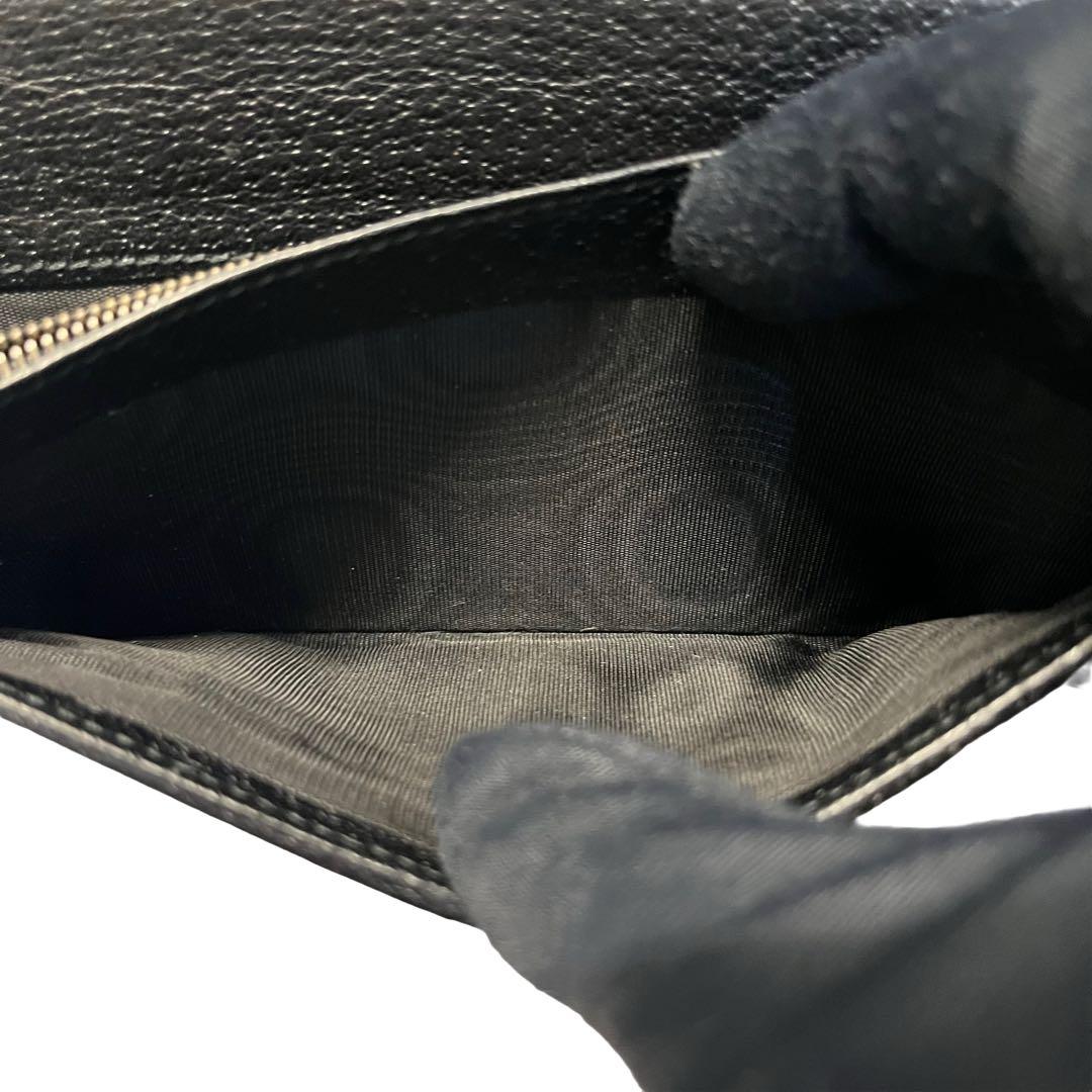 希少✨グッチ 長財布 GG ロゴ金具 マーモント レザー ブラック 黒