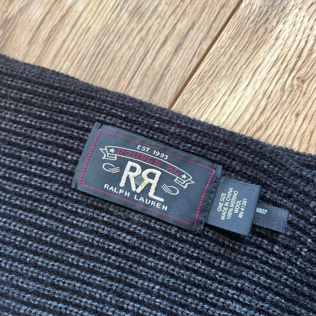 タイムセール　ダブルアールエルRalph Lauren リブ編みマフラー