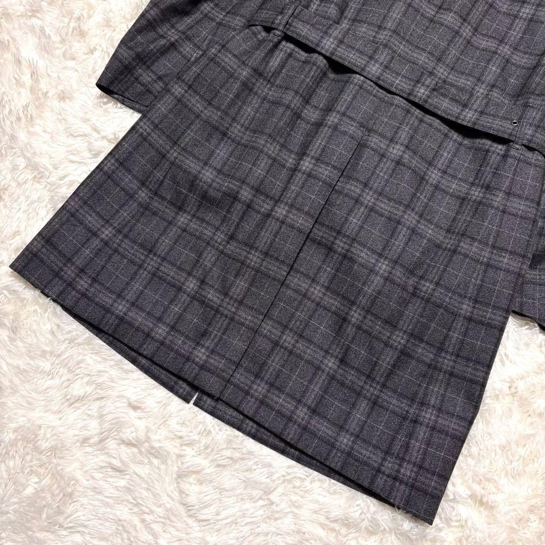 ✨美品✨五大陸　トレンチコート　比翼　モンテビアンコ　シングル　チェック　M