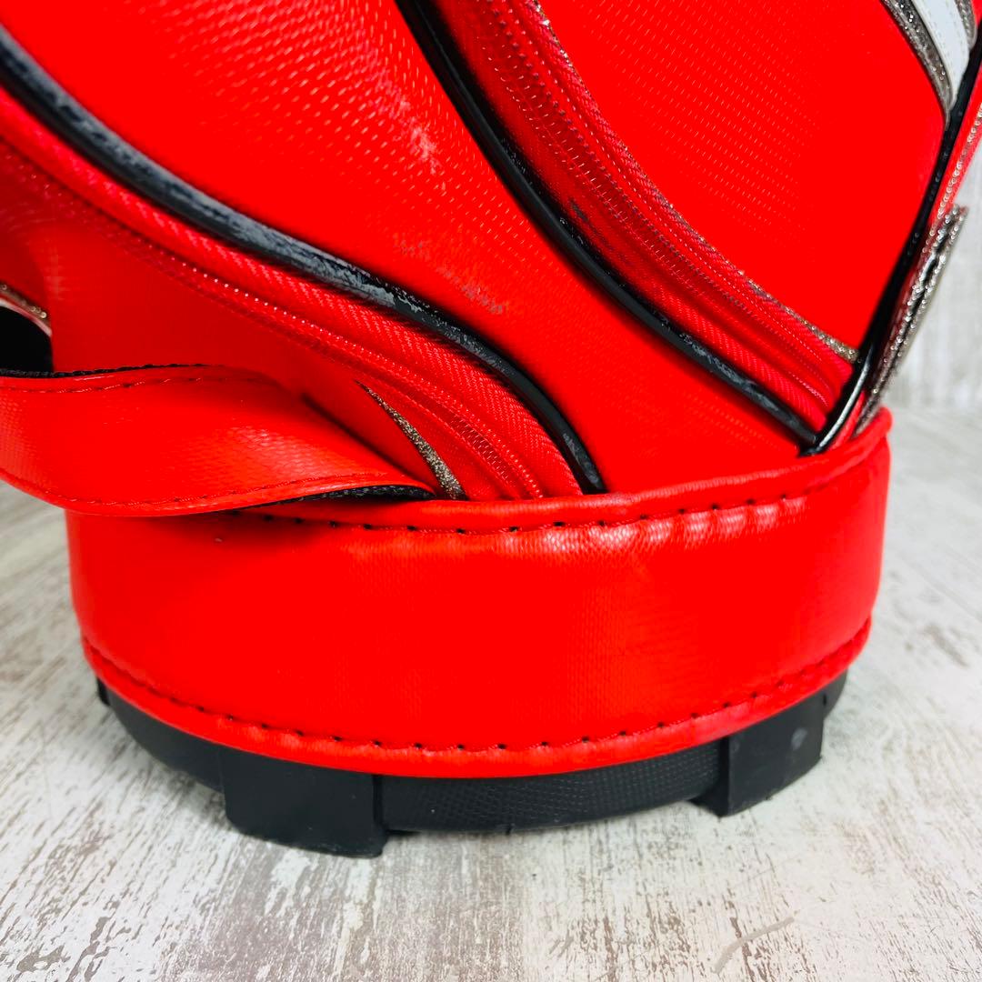 le coq sportif レディース　キャディバッグ　レッド　シルバーラメ