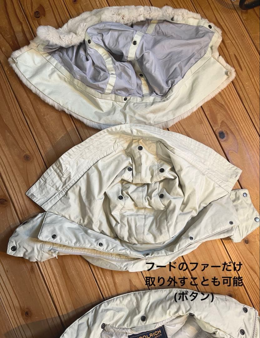 WOOLRICH ウールリッチ ホワイト ロング ダウン S