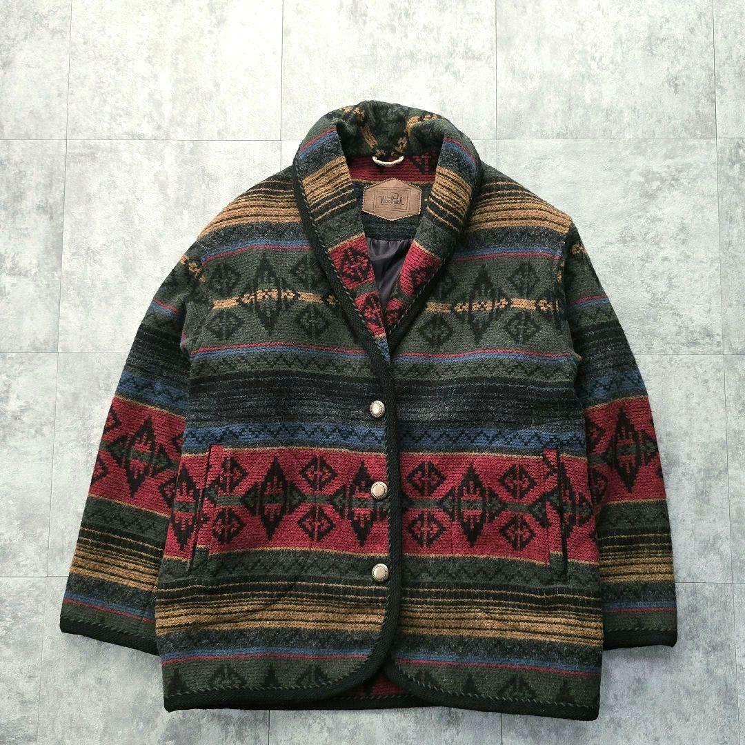 80s ウールリッチ ヴィンテージ ネイティブ柄 ブランケットジャケット