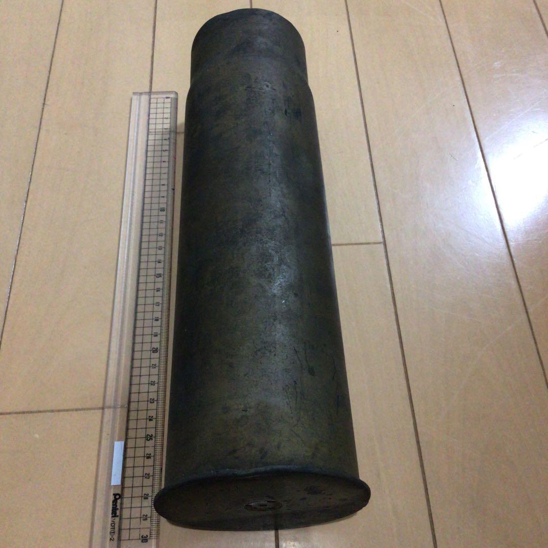 昭和レトロ 金属製 真鍮 円柱型 花瓶 花器 フラワーベース フラワースタンド
