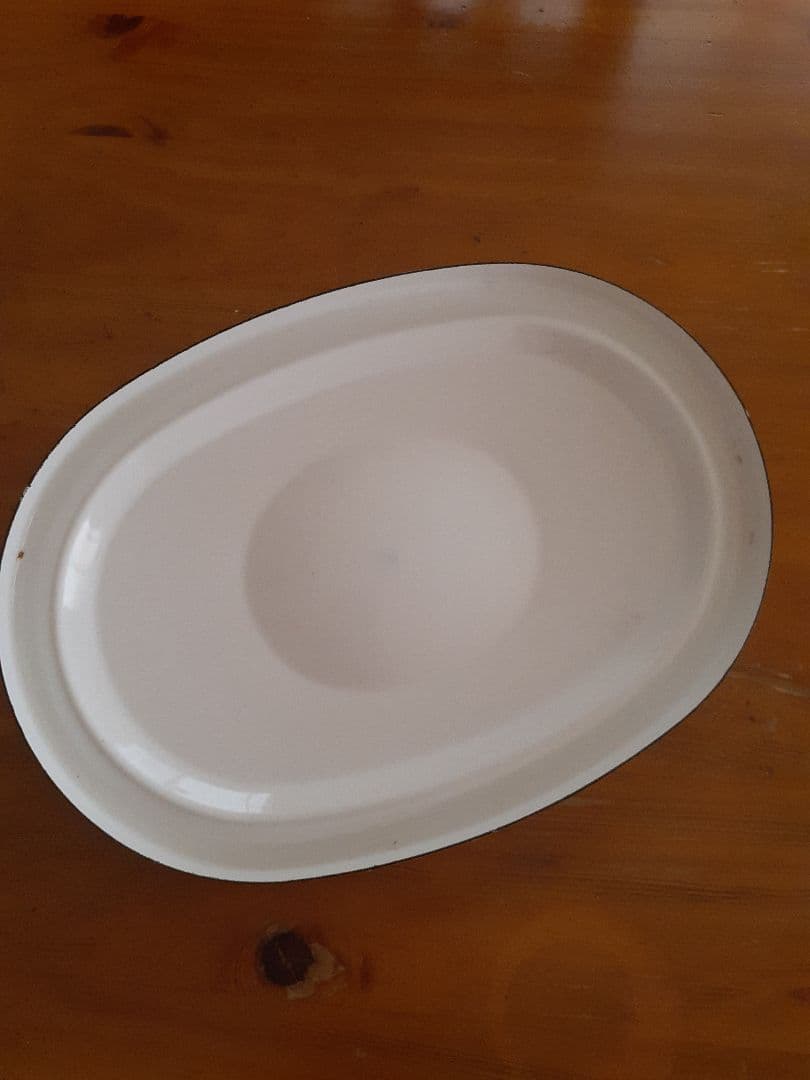 値下げ　ビンテージ　FINEL/ARABIA ホーロー　オーバル型　両手鍋　C