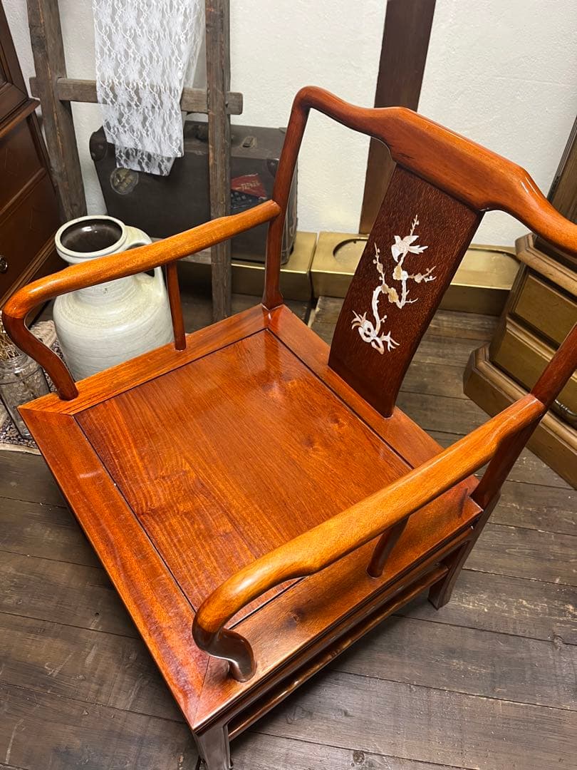 中国唐木家具 高級家具 唐木椅子 螺鈿細工 高級家具