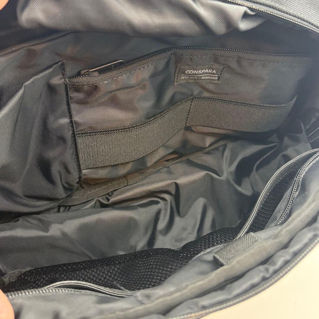 未使用　CONSPARA　最強トラベル　防刃ボディバッグ　TSAロック付き　黒