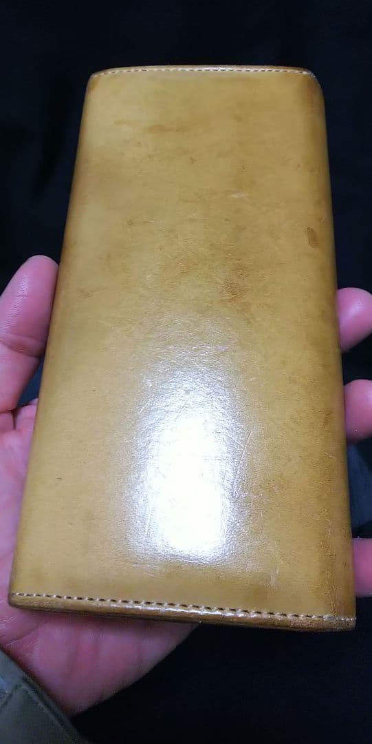 ワイルドスワンズ 長財布 wave サドルナチュラル 状態○