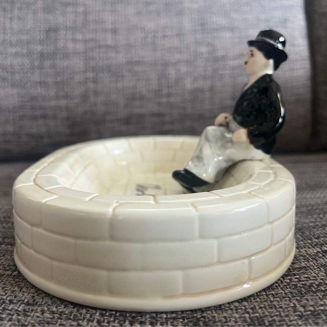 【希少】陶器製 チャールズ・チャップリン 小物置き 灰皿