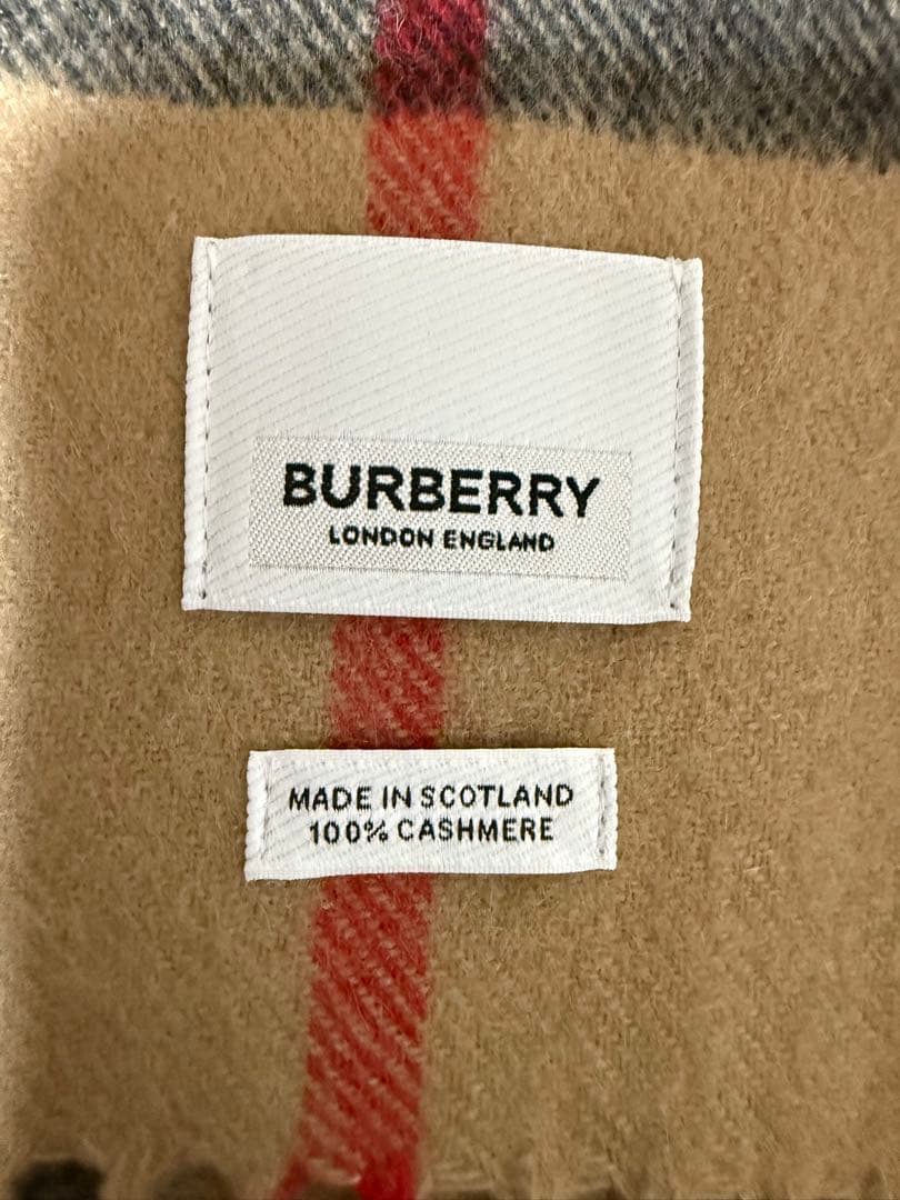 美品 正規品 バーバリー BURBERRY キャメル カシミヤ100％ マフラー
