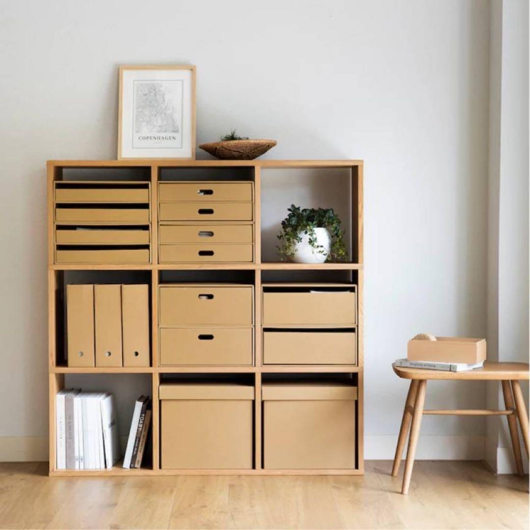 ■送料込■無印良品 スタッキングシェルフ 3×3 木製家具棚MUJI収納オーク材