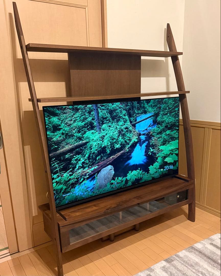 マルヨシ民芸 ディープ 135 テレビボード 飾り棚 ウォールナット 壁面収納