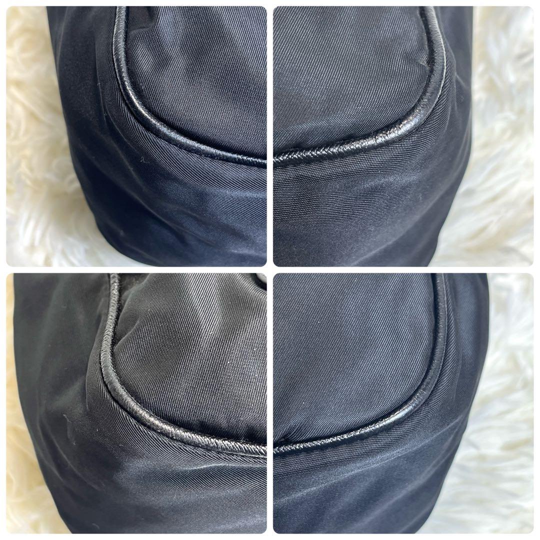 超希少✨ PRADA メッセンジャーバッグ 三角ロゴ 黒 ナイロン レザー