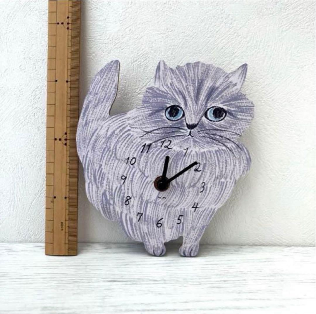 新品　松尾ミユキ　ダイカット クロック　elliot 猫　ねこ　ネコ　キャット