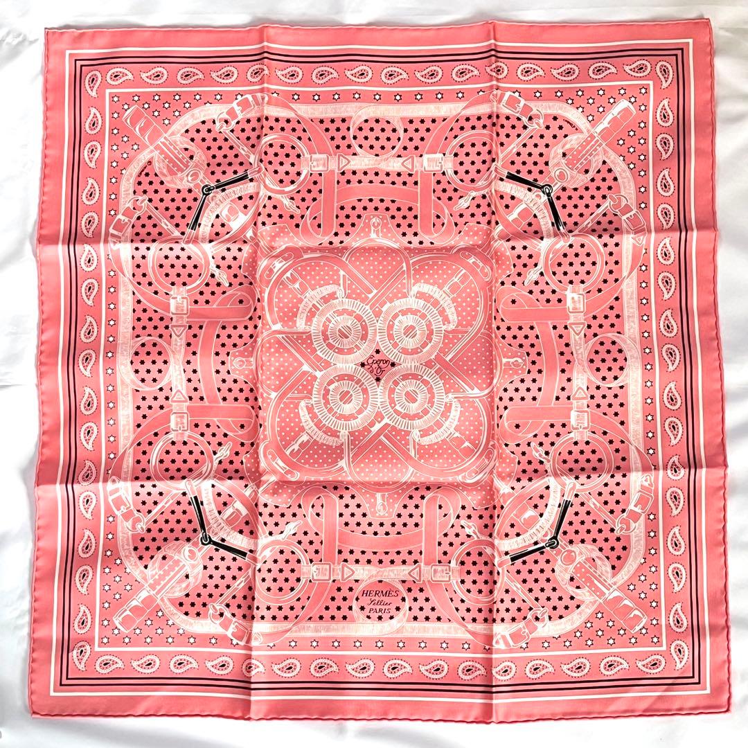 【美品】HERMES エルメス バンダナ カレ55 エプロンドール