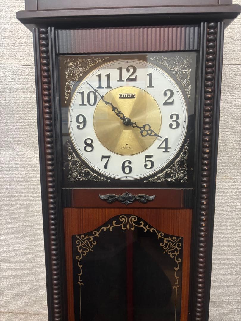 特大 シチズン 柱時計 掛け時計 CITIZEN アンティーク 振り子時計