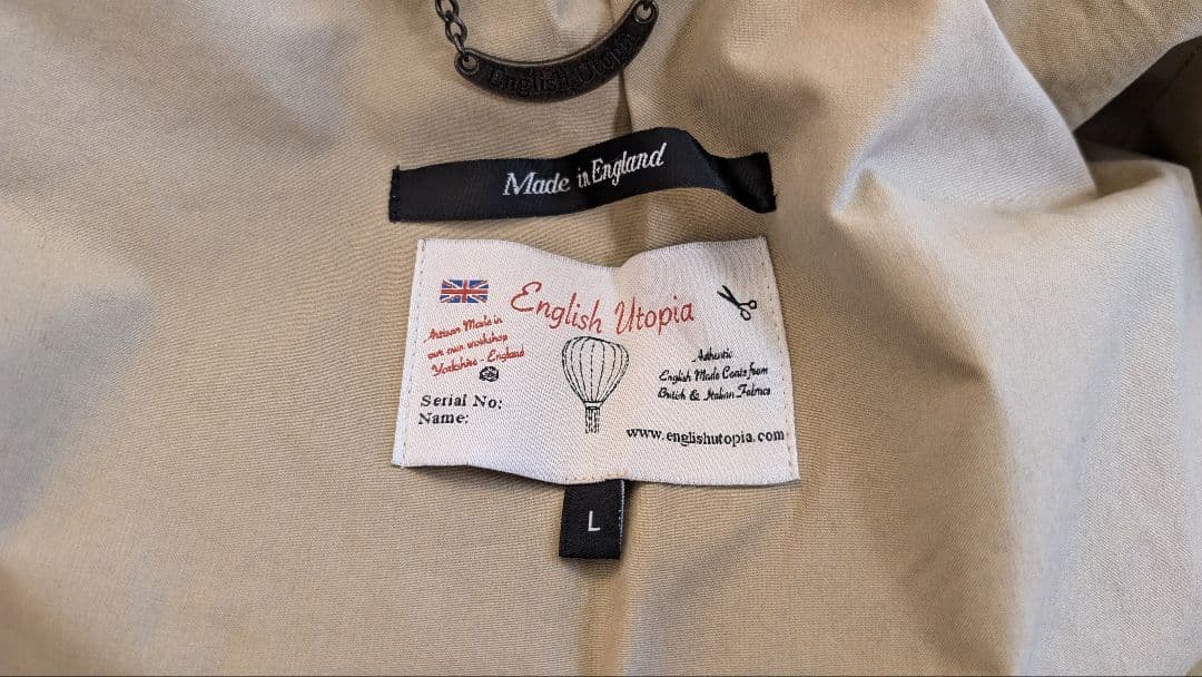 【試着のみ】English Utopia Geographer ワックスコットン