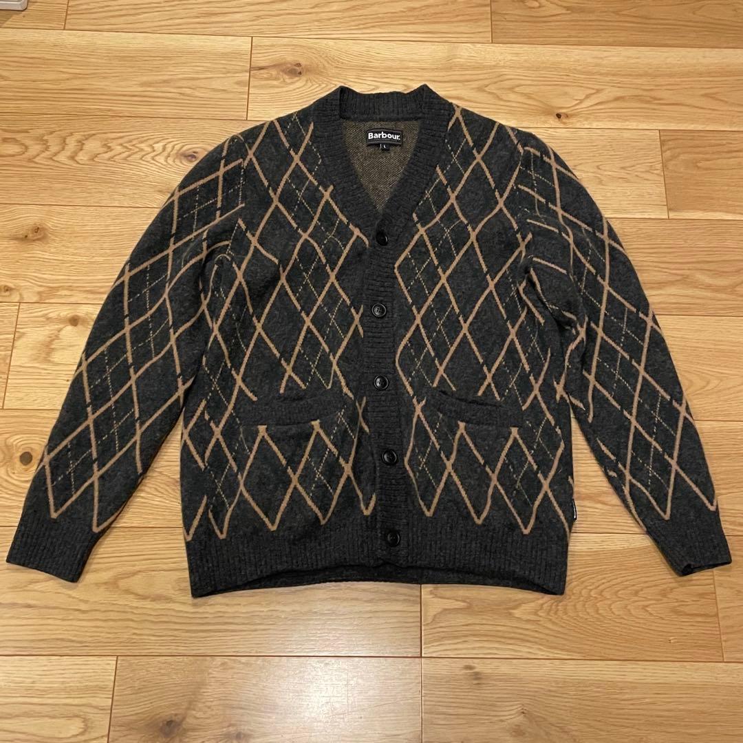 Barbour アーガイル カーディガン グレー