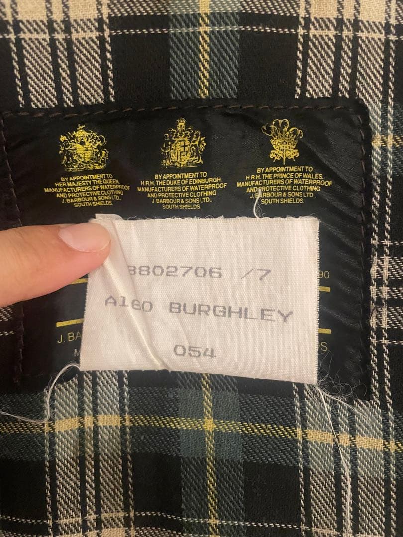 Barbour BURGHLEY c38 88年製　ビンテージ