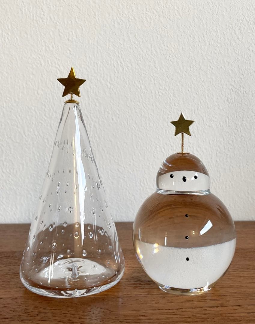 市川硝子製作所　クリスマスツリーと雪だるま