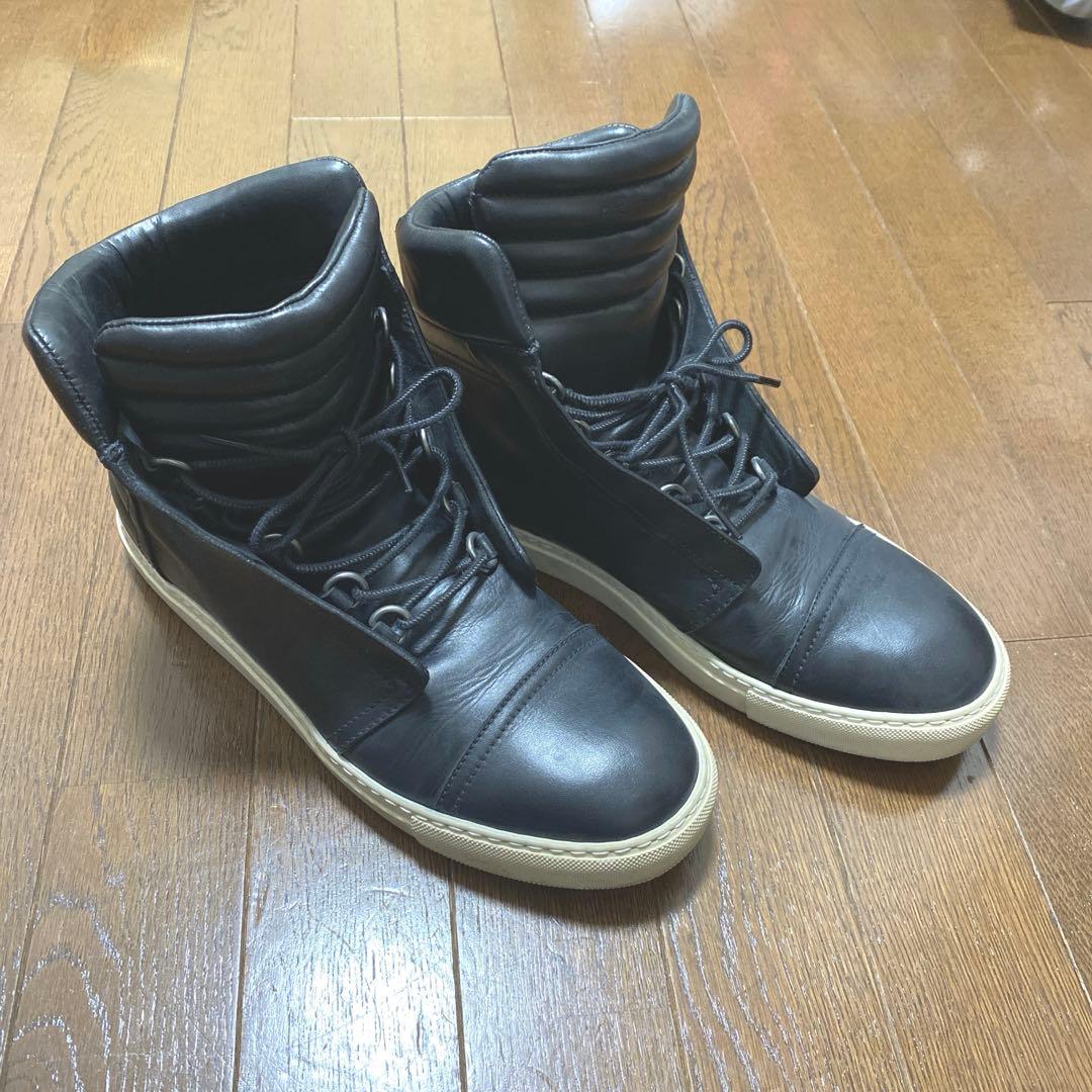 DIESEL メンズ本革ハイカットスニーカー 27.5cm