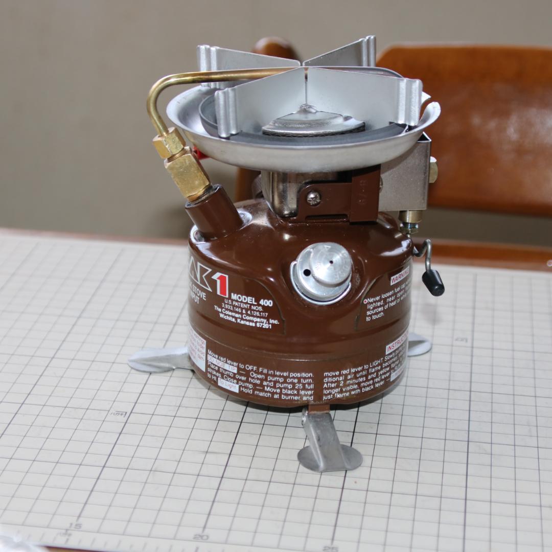 美品　希少　ヴィンテージ　コールマン 400 茶ピーク１　No.33