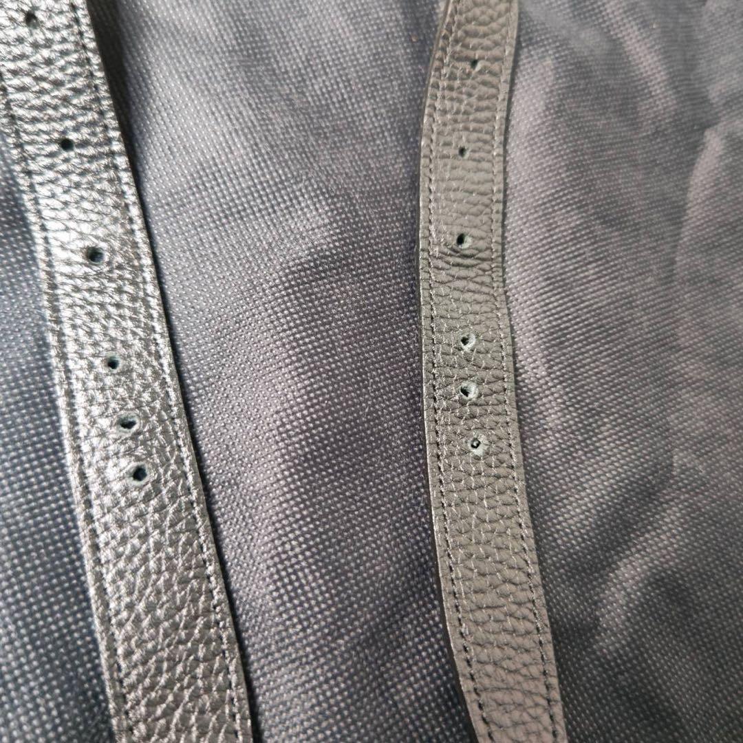 印傳屋 インデンヤ レザー 鹿革 ミニボストンバッグ ブラック