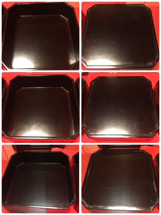 蒔絵 能楽 八角三段重箱 台付き