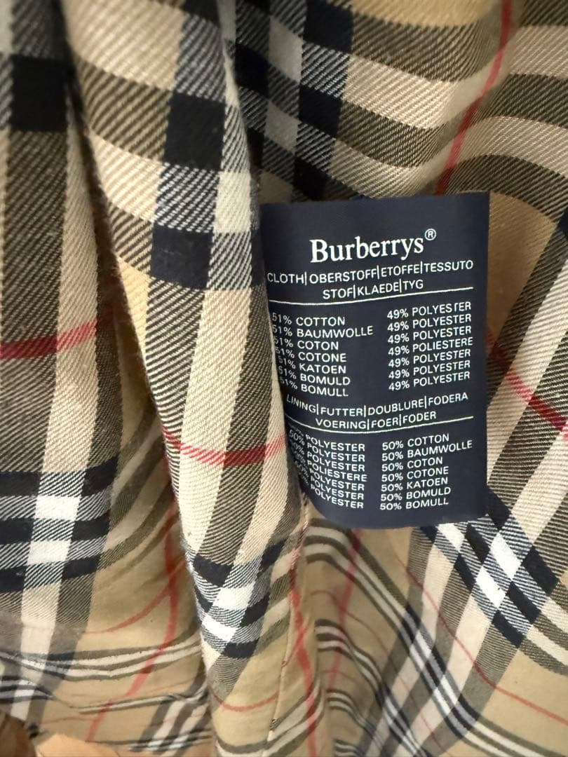クリーニング済　最高級英国製 Burberry ステンカラーコート バーバリー