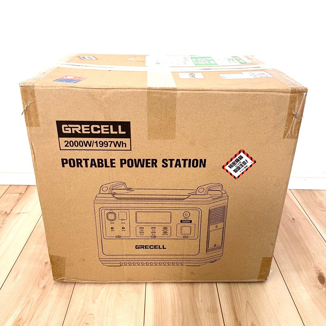 【極美品】GRECELL ポータブル電源2000W リン酸鉄リチウム電池