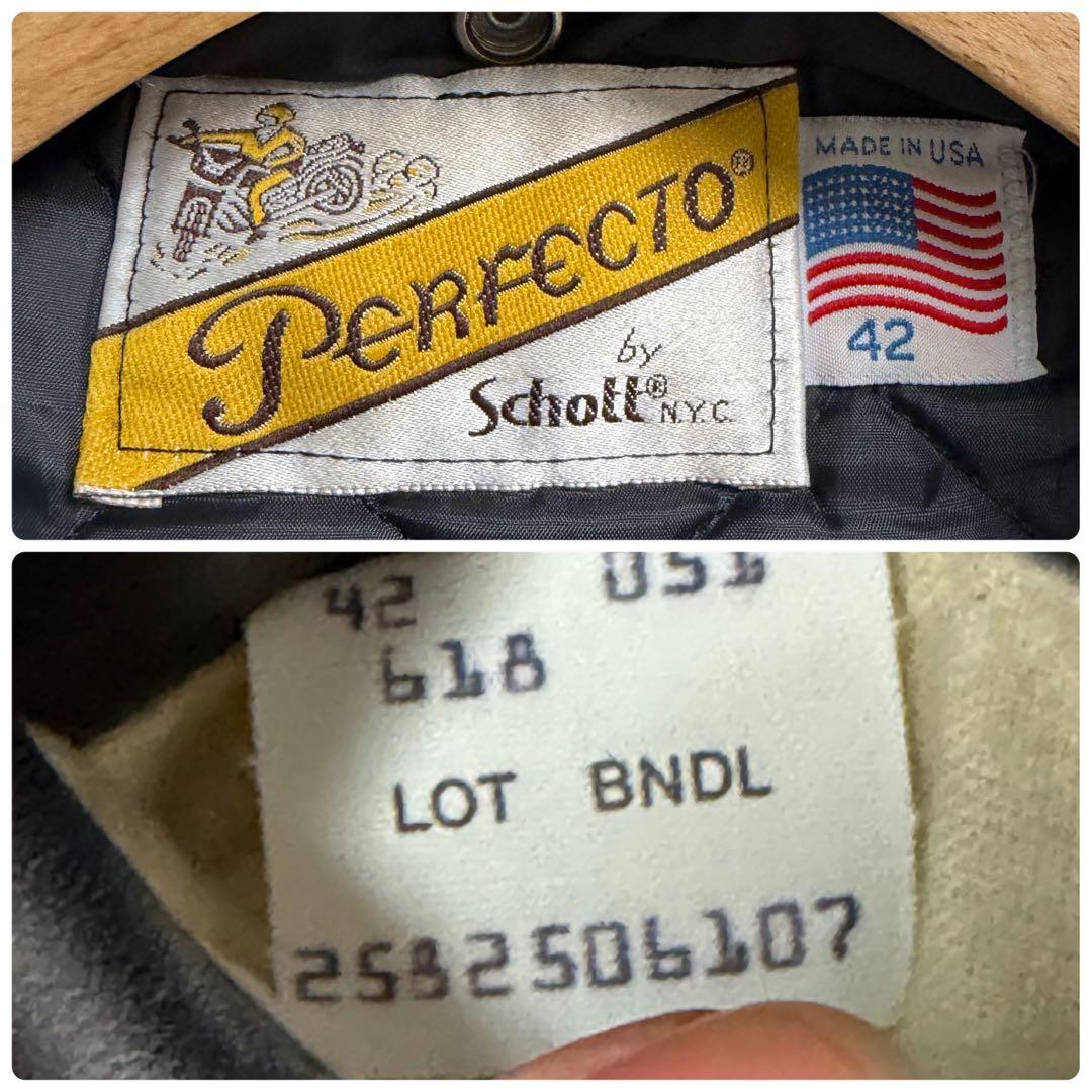 モ*ン様 奇跡の42size✨【米国製】schott ダブルライダース 618