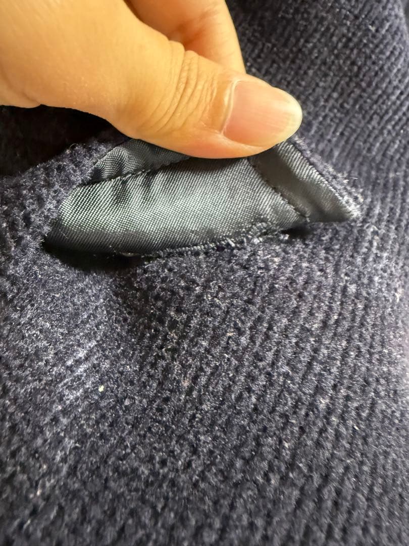 バーバリー　ネイビー系チェック ダッフルコート