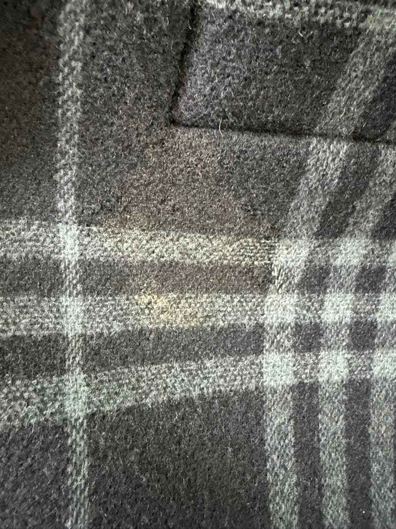 バーバリー　ネイビー系チェック ダッフルコート