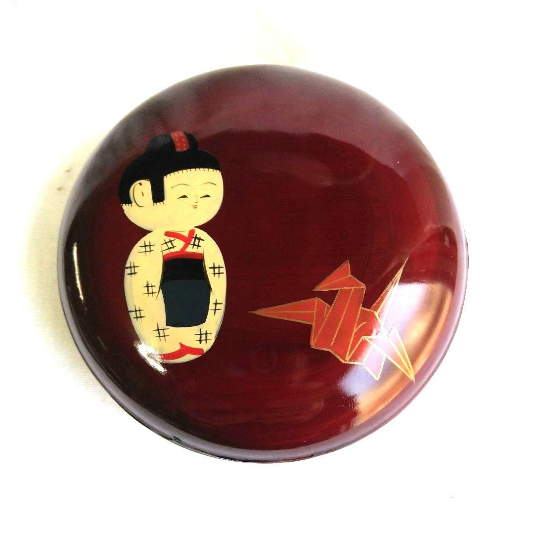 香 合 本漆木製