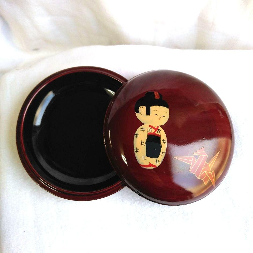 香 合 本漆木製